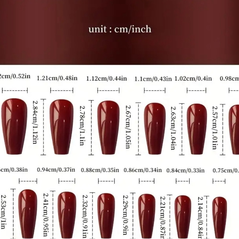 24pcs Glossy Long Ballerina Blue French Tip Press On Nails - Picture 5 of 8